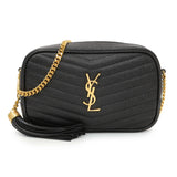 Saint Laurent Black Grain De Poudre Matelasse Monogram Mini Lou Camera Bag Handbags Saint Laurent