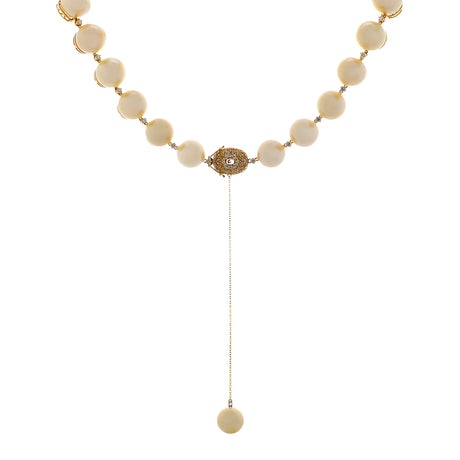 18K Yellow Gold South Sea Pearl Diamond Necklace Fine Jewellery Modaselle