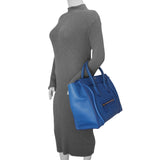 Celine Blue Smooth Calfskin Mini Luggage Tote