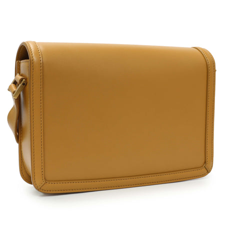 Saint Laurent Dark Sun (Tan) Box Calfskin Medium Solferino Satchel
