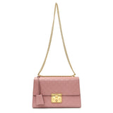Gucci Pink Calfskin Medium Guccissima Padlock Flap Shoulder Bag Handbags Gucci