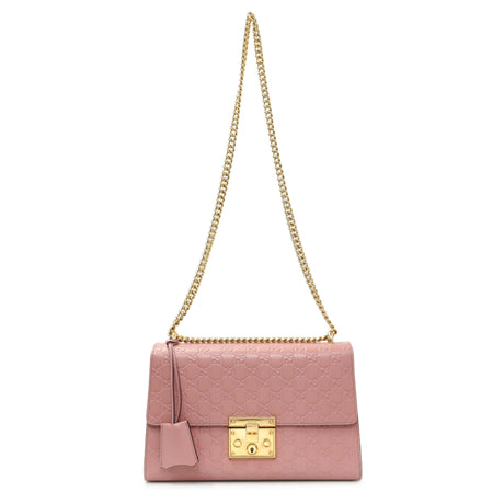 -6 items Wed June 17 ⬆️-Gucci Pink Calfskin Medium Guccissima Padlock Flap Shoulder Bag Handbags Gucci