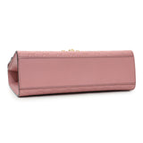 Gucci Pink Calfskin Medium Guccissima Padlock Flap Shoulder Bag Handbags Gucci