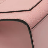 Gucci Pink Calfskin Medium Guccissima Padlock Flap Shoulder Bag Handbags Gucci