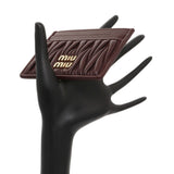 Miu Miu Burgundy Nappa Matelasse Card Case Accessories Miu Miu