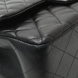 Chanel Black Quilted Lambskin Jumbo Double Flap Handbags Chanel