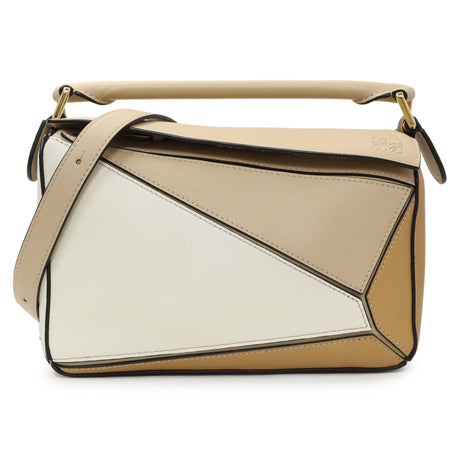 Loewe Beige Calfskin Small Puzzle Bag Handbags Loewe