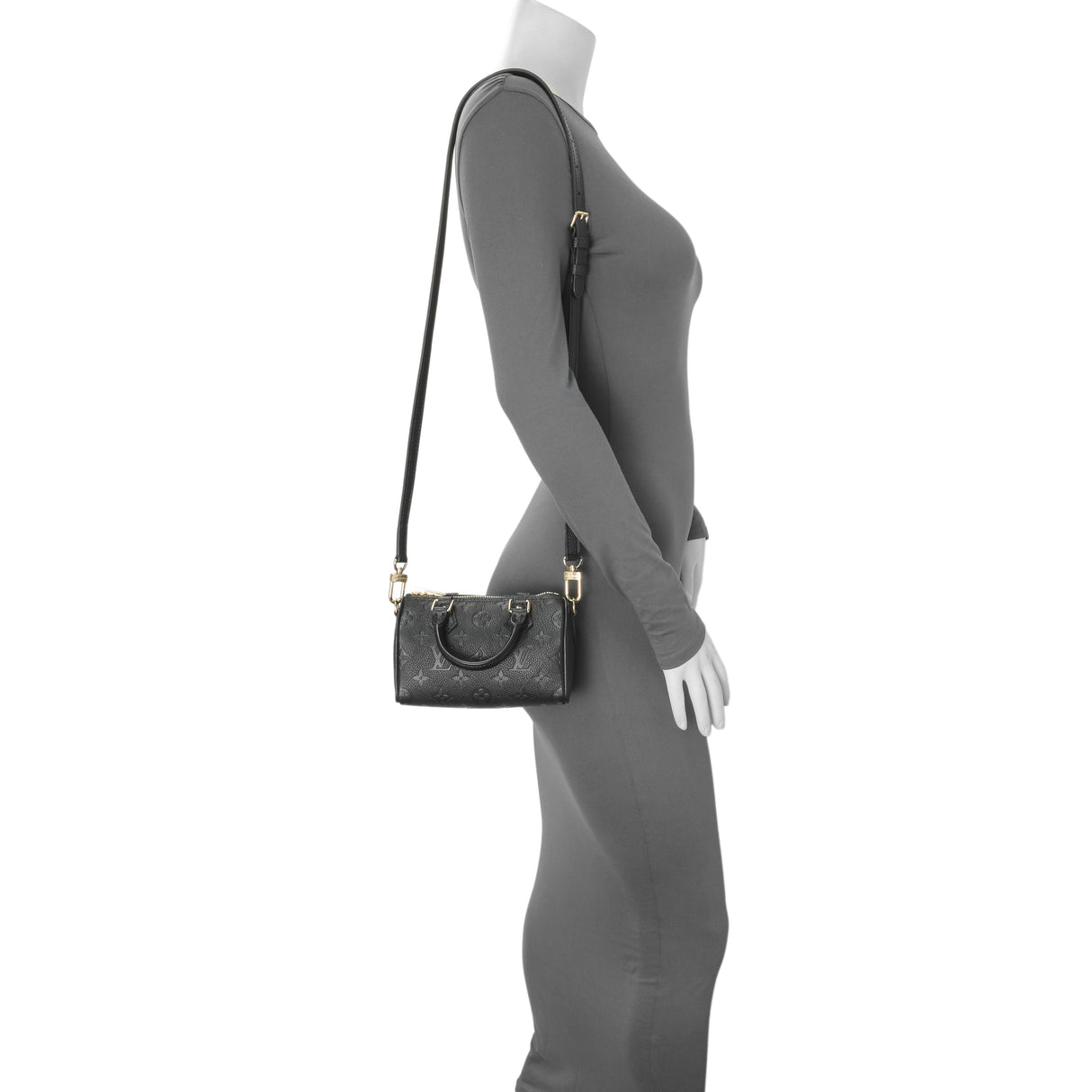 Louis Vuitton Black Empreinte Monogram Nano Speedy Handbags Louis Vuitton