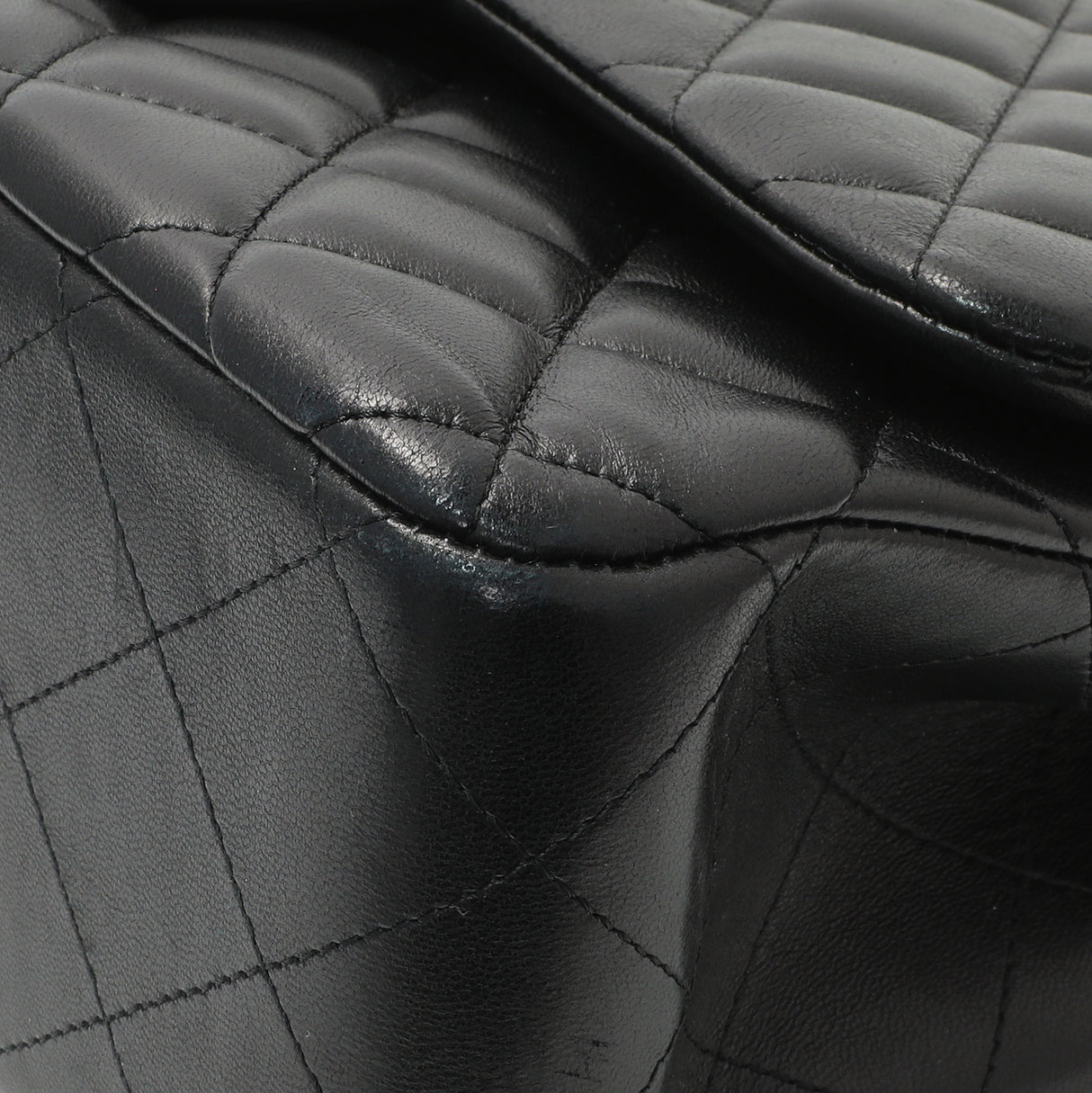 Chanel Black Quilted Lambskin Jumbo Double Flap Handbags Chanel