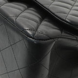 Chanel Black Quilted Lambskin Jumbo Double Flap Handbags Chanel