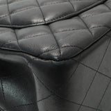 Chanel Black Quilted Lambskin Jumbo Double Flap Handbags Chanel