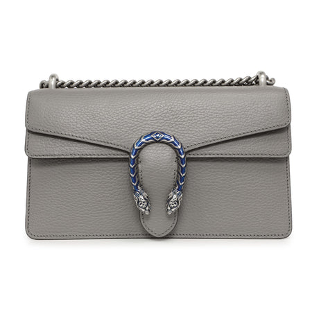 Gucci Grey Calfskin Enamel Small Dionysus Shoulder Bag