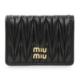 Miu Miu Black Nappa Matelasse Card Holder Accessories Miu Miu