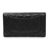 Chanel Black Quilted Caviar Large Flap Wallet Accessories Chanel