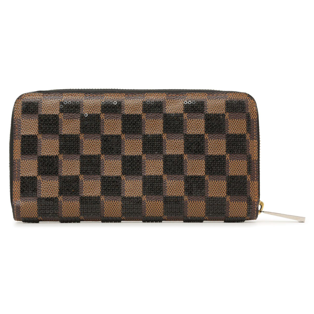 Louis Vuitton Black Damier Paillettes Zippy Wallet