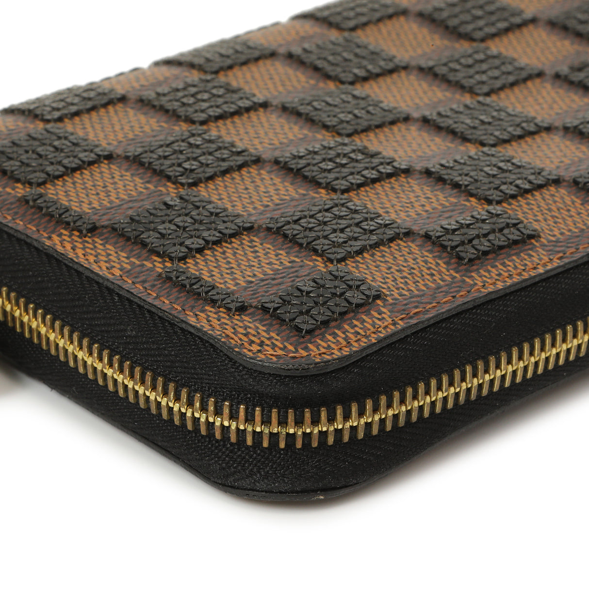 Louis Vuitton Black Damier Paillettes Zippy Wallet