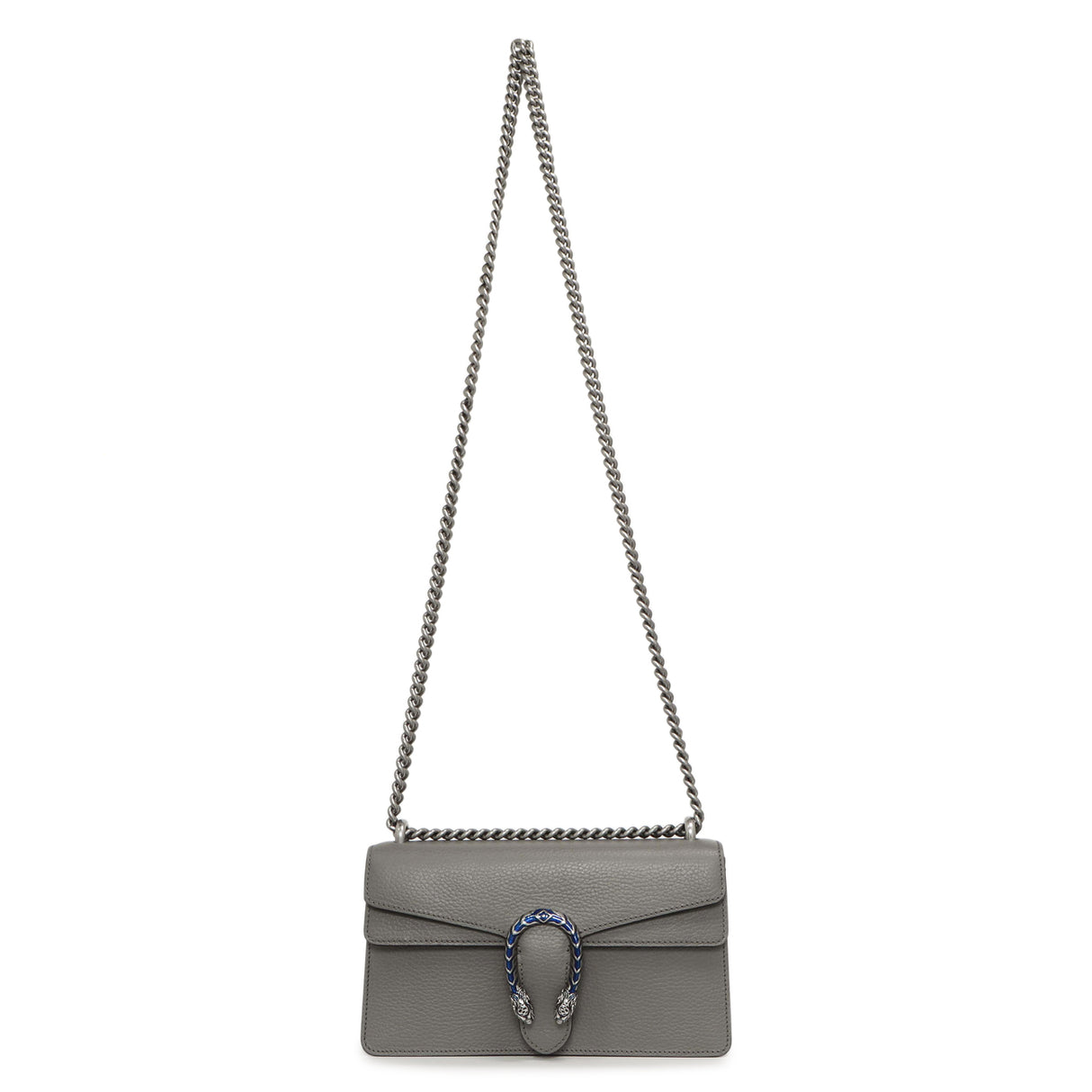 Gucci Grey Calfskin Enamel Small Dionysus Shoulder Bag