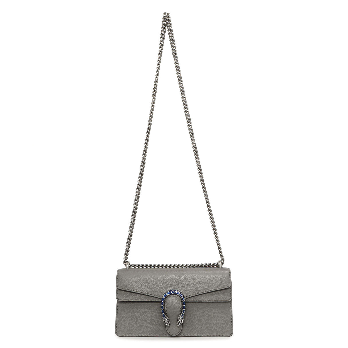 Gucci Grey Calfskin Enamel Small Dionysus Shoulder Bag