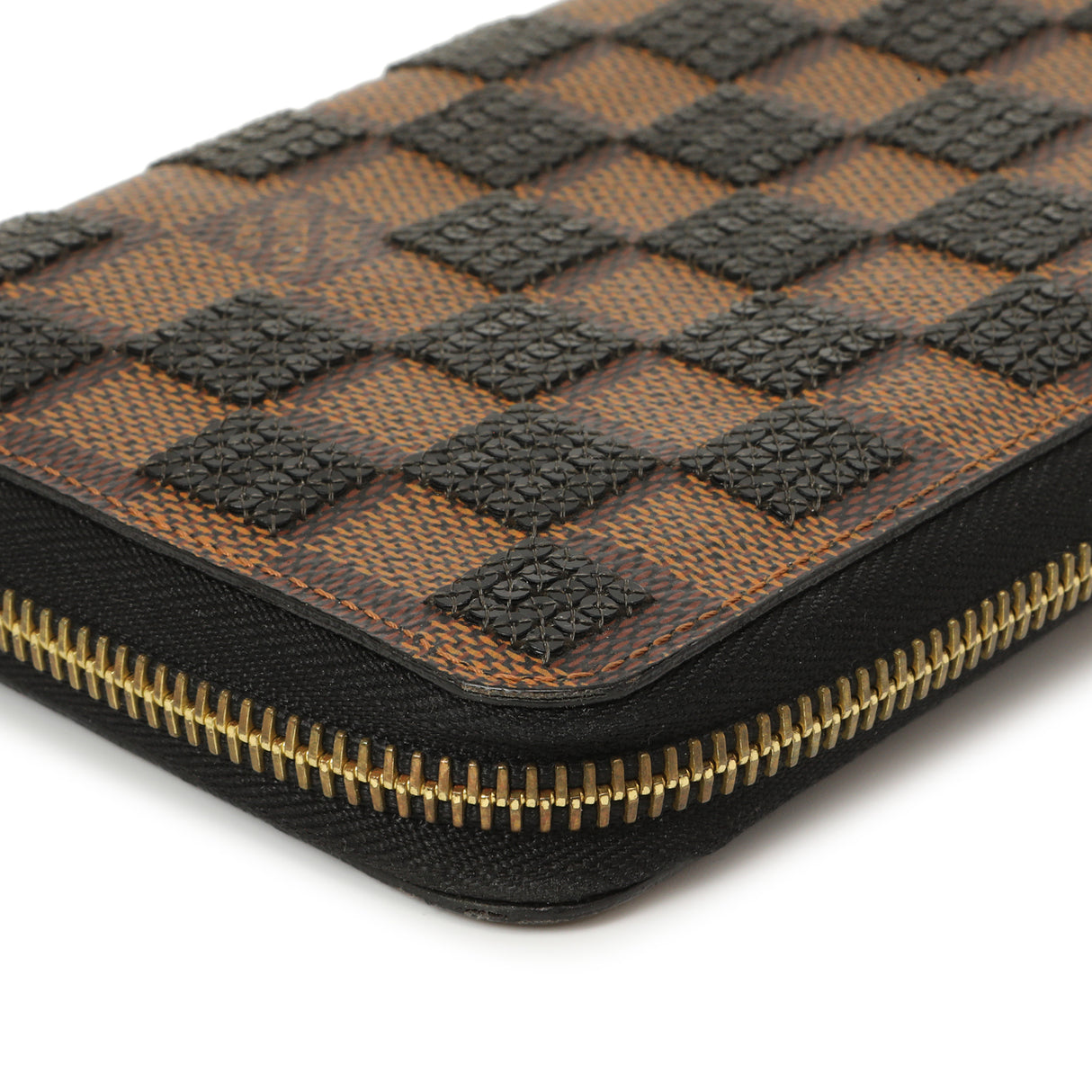 Louis Vuitton Black Damier Paillettes Zippy Wallet