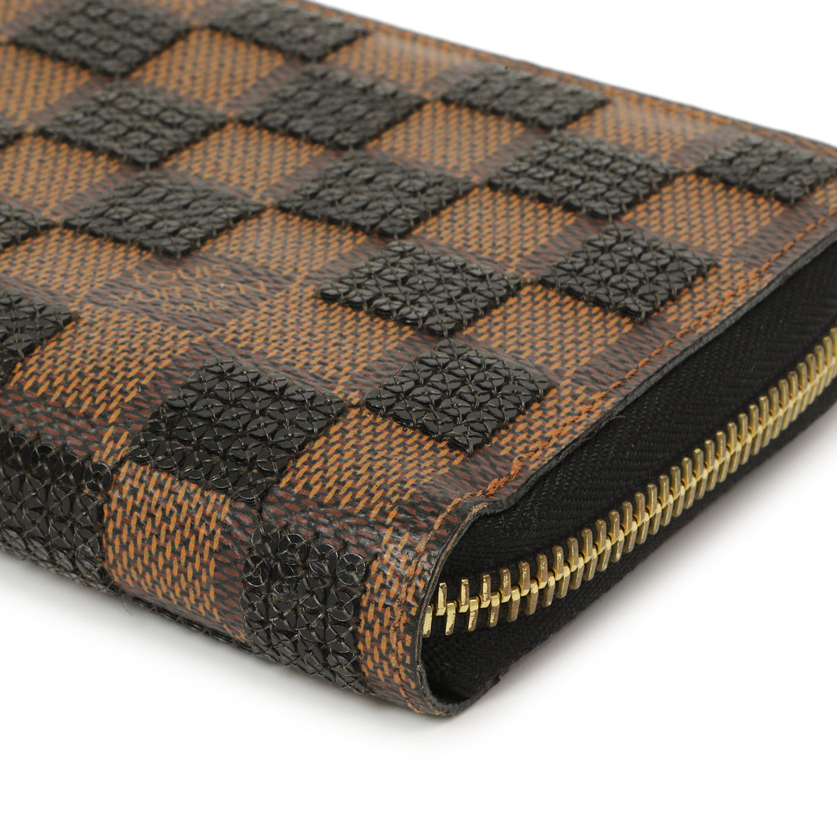 Louis Vuitton Black Damier Paillettes Zippy Wallet