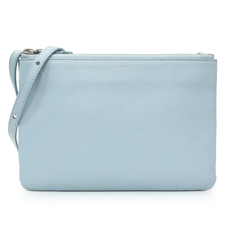 Celine Light Blue Lambskin Small Trio Crossbody Bag Handbags Celine