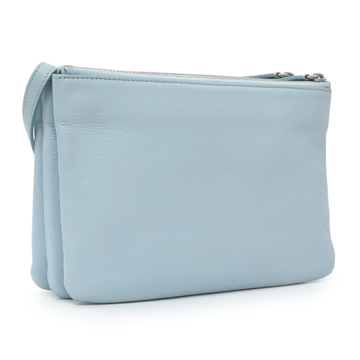 Celine Light Blue Lambskin Small Trio Crossbody Bag Handbags Celine