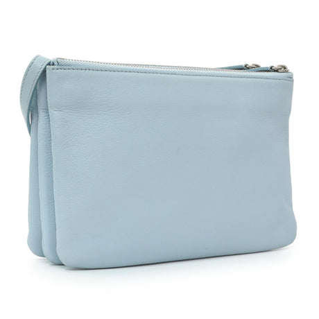 Celine Light Blue Lambskin Small Trio Crossbody Bag Handbags Celine