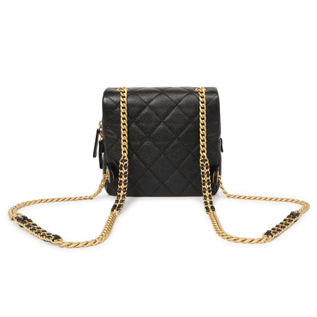 Chanel Quilted Black Caviar Chain Melody Backpack