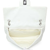 Chanel White Quilted Caviar Maxi Single Flap Handbags Chanel