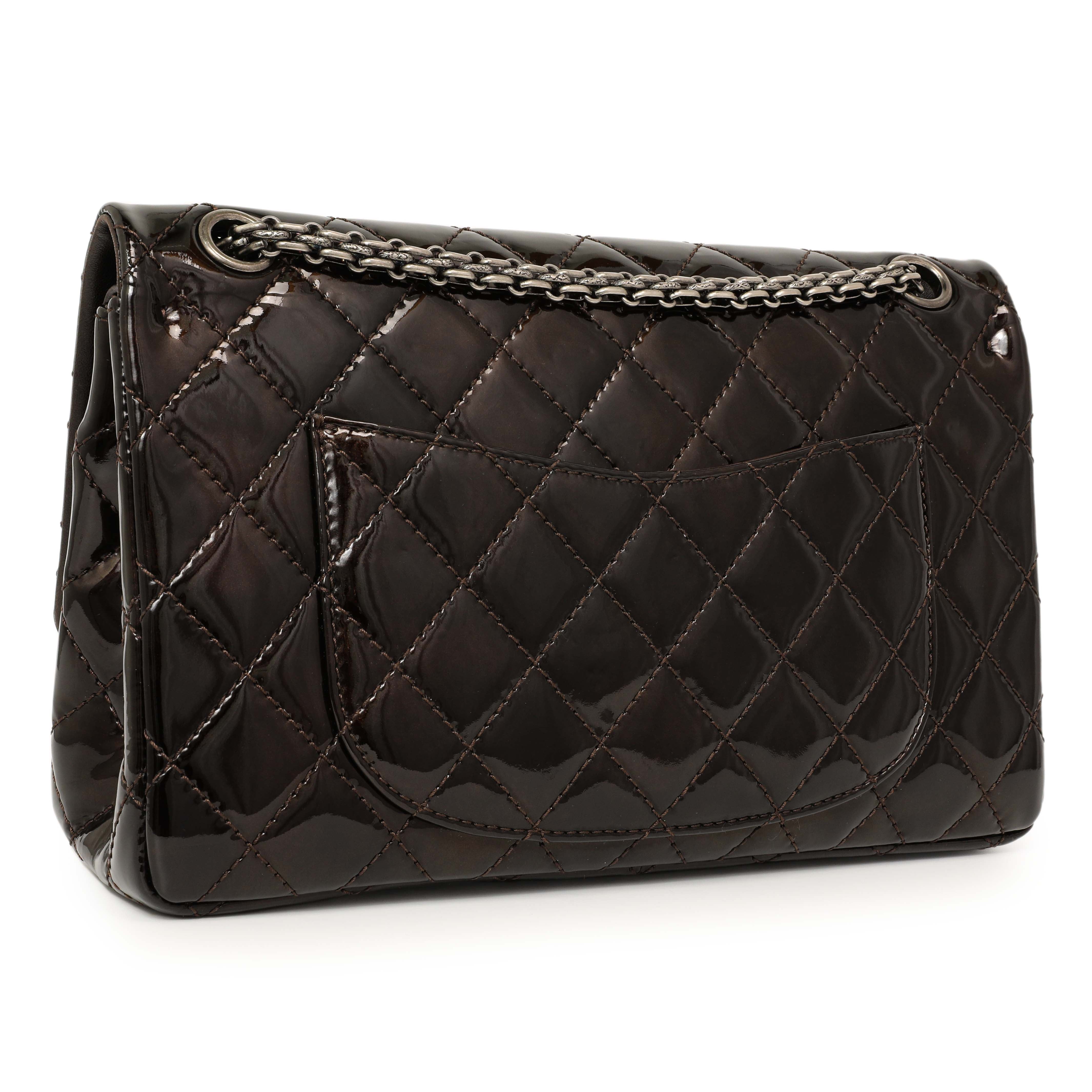 Chanel Metallic Brown Quilted Patent 2.55 Reissue 226 – Modaselle