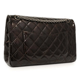 Chanel Metallic Brown Quilted Patent 2.55 Reissue 226