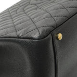 Chanel Black Quilted Caviar XL Grand Shopping Tote GST Handbags Chanel