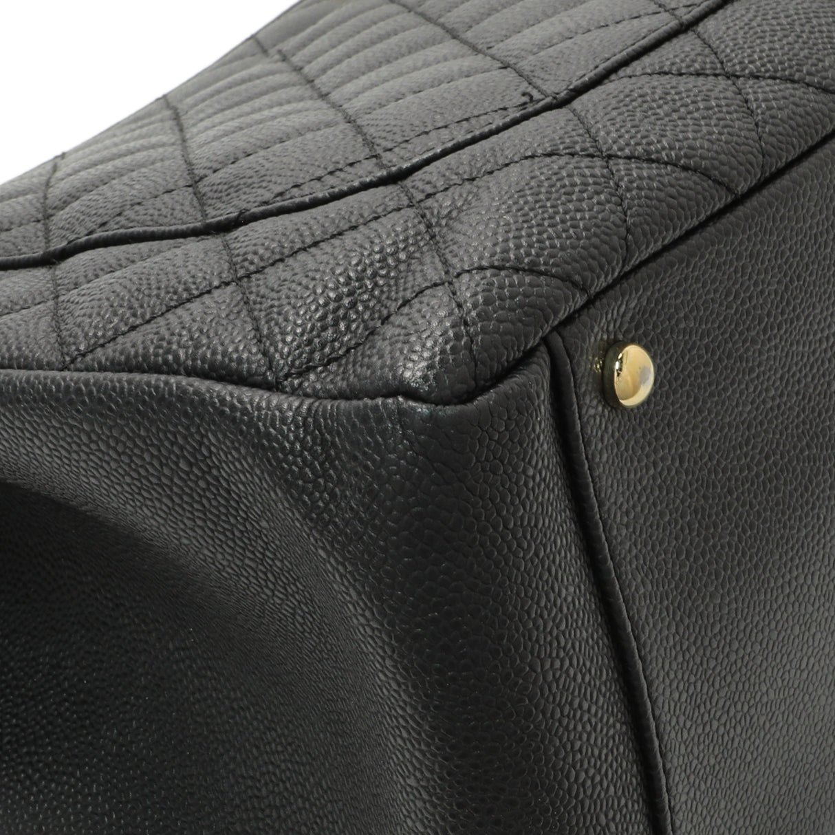 Chanel Black Quilted Caviar XL Grand Shopping Tote GST Handbags Chanel