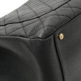 Chanel Black Quilted Caviar XL Grand Shopping Tote GST Handbags Chanel