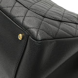 Chanel Black Quilted Caviar XL Grand Shopping Tote GST Handbags Chanel