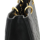Chanel Black Quilted Caviar XL Grand Shopping Tote GST Handbags Chanel