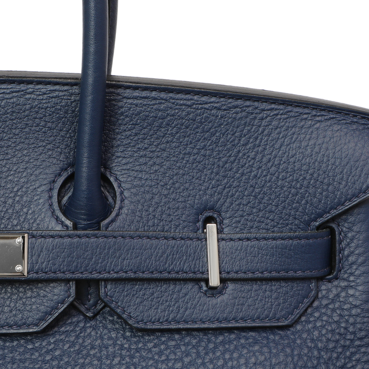 Hermes Bleu Saphir Clemence Birkin 35