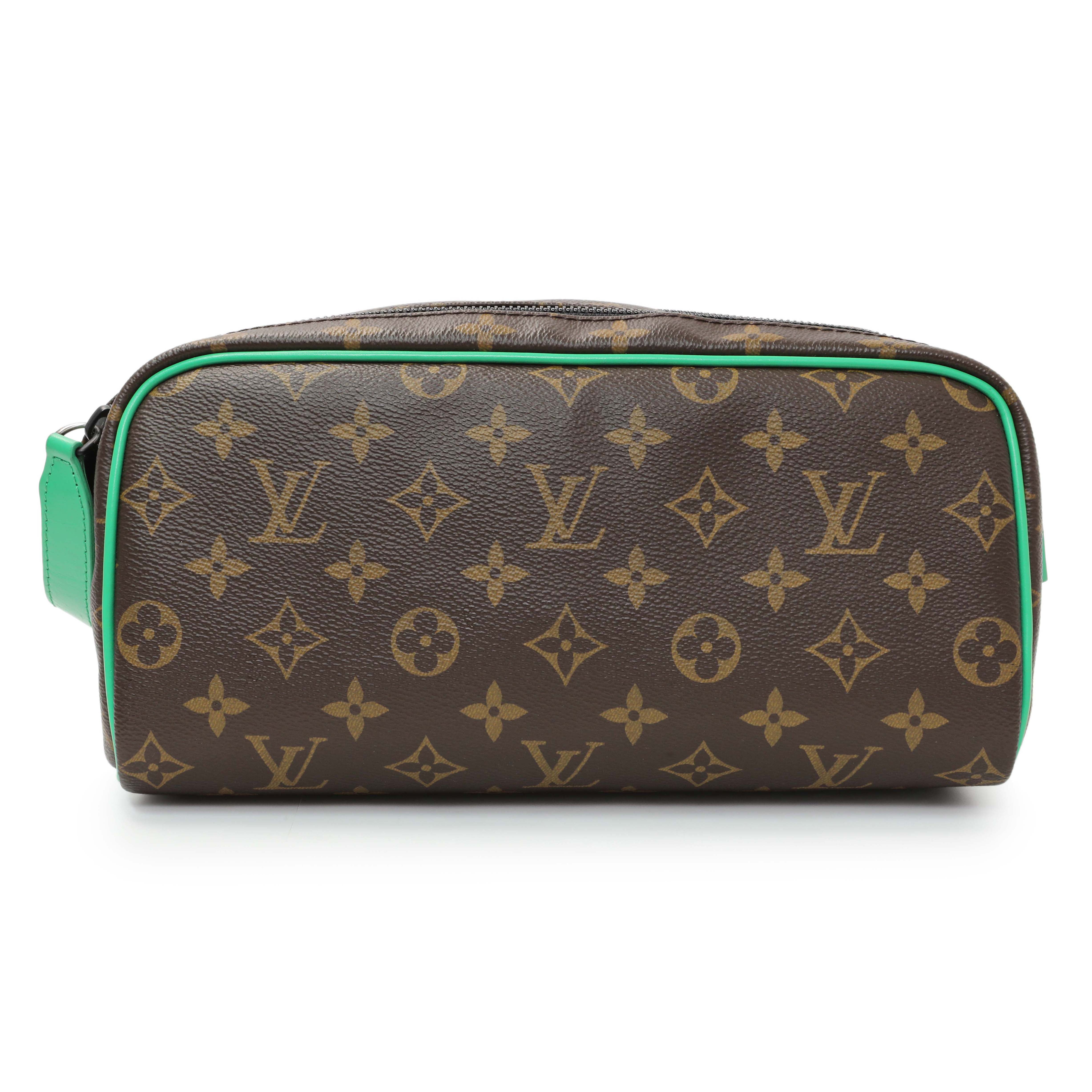Louis Vuitton Green Monogram Macassar Dopp Kit Toilet Pouch