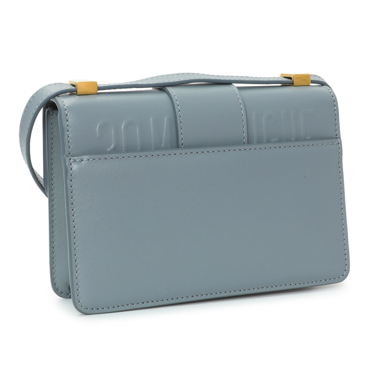 Christian Dior Blue Grey Smooth Calfskin Micro 30 Montaigne Flap Handbags Christian Dior