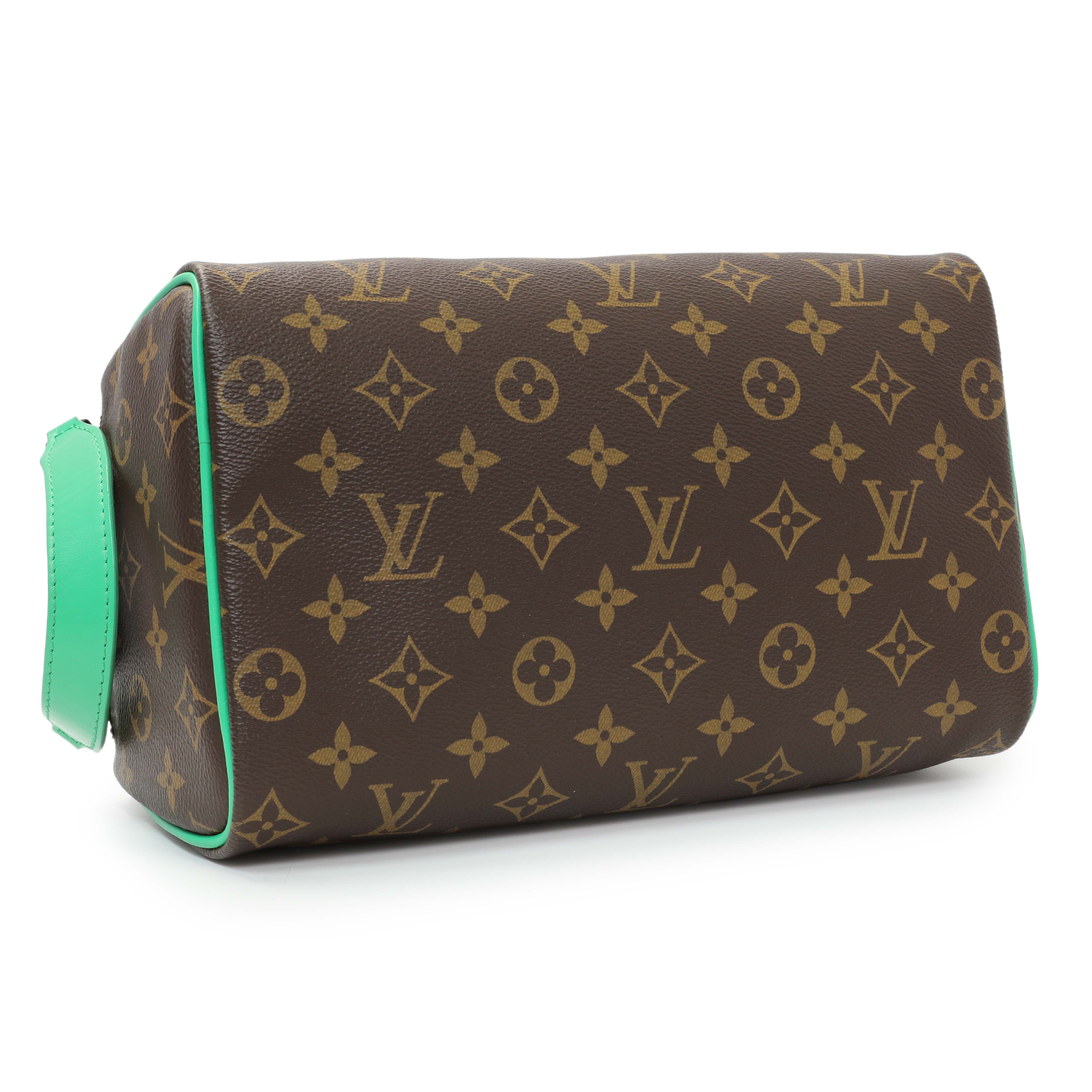 Louis Vuitton Green Monogram Macassar Dopp Kit Toilet Pouch