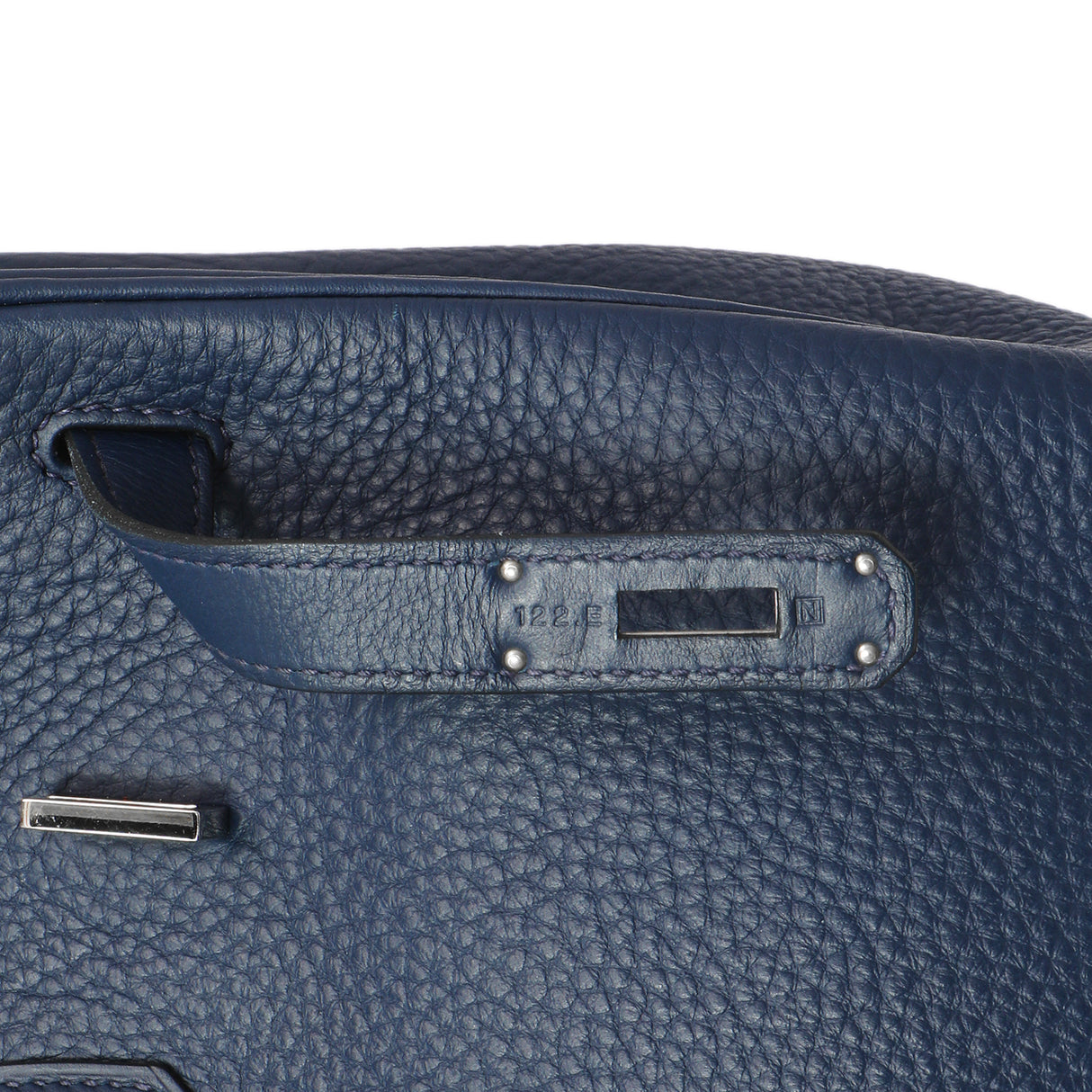 Hermes Bleu Saphir Clemence Birkin 35