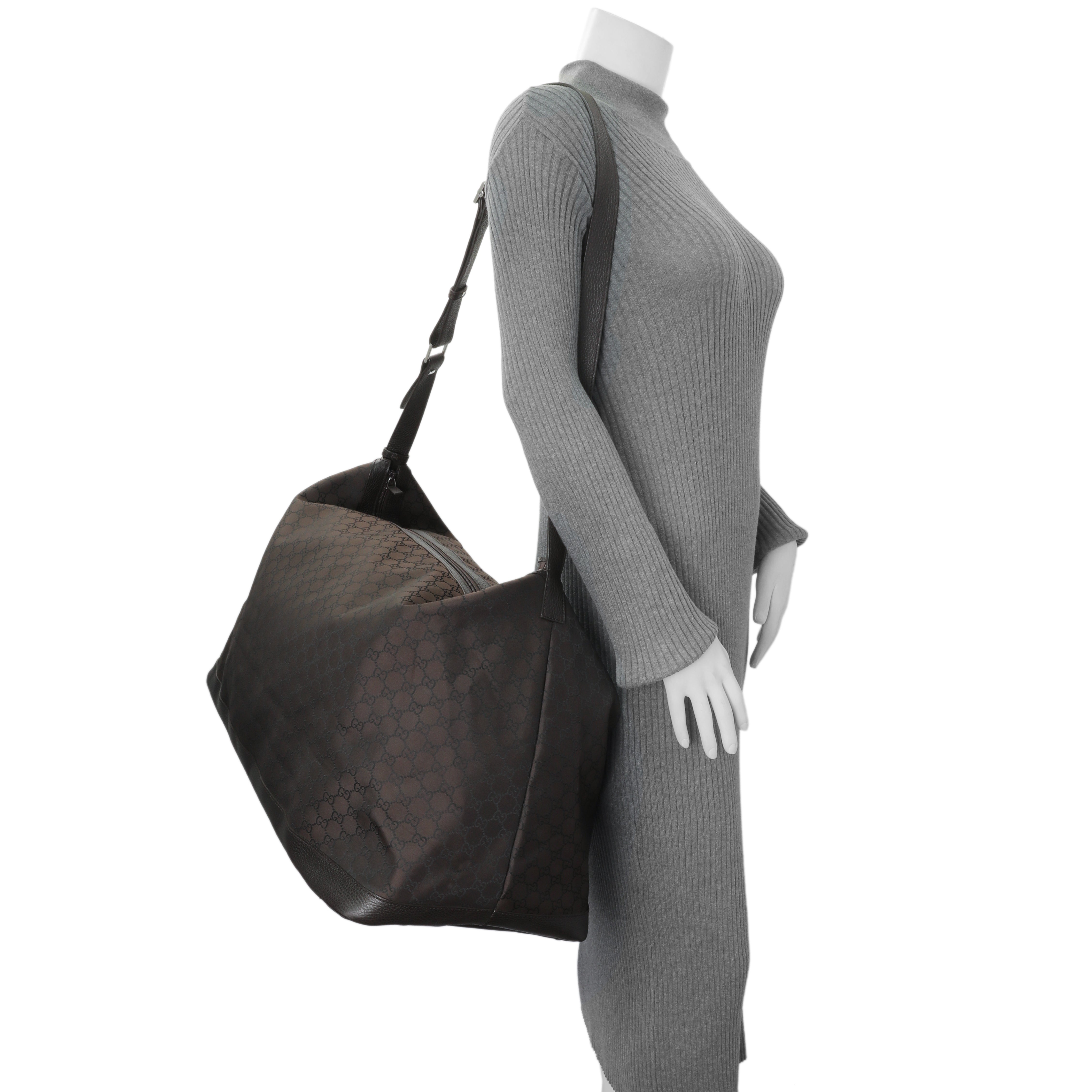 Gucci Monogram Nylon Large Travel Hobo – Modaselle