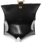 Balenciaga Black Calfskin Mini Hourglass Top Handle Bag Handbags Balenciaga