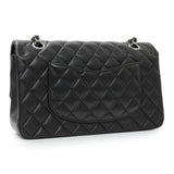 Chanel Black Quilted Lambskin Medium Double Flap Handbags Chanel
