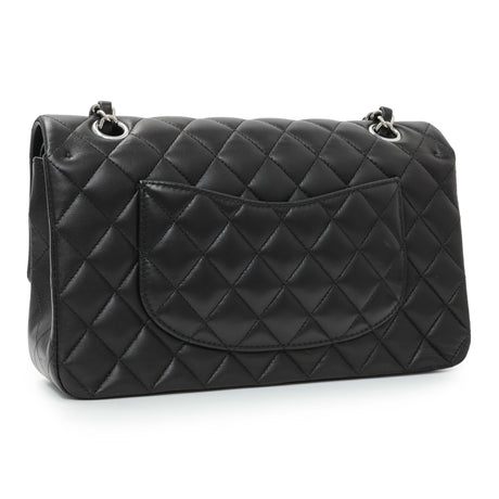 Chanel Black Quilted Lambskin Medium Double Flap Handbags Chanel