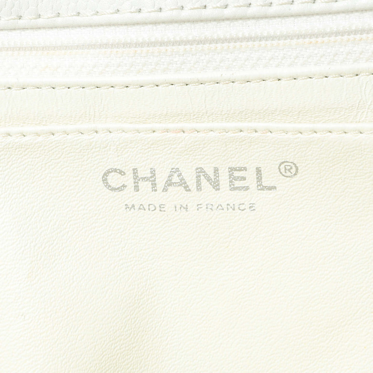 Chanel White Quilted Caviar Maxi Single Flap Handbags Chanel