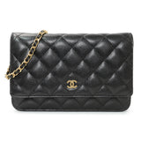 Chanel Black Caviar Wallet On Chain Handbags Chanel