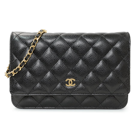 Chanel Black Caviar Wallet On Chain Handbags Chanel