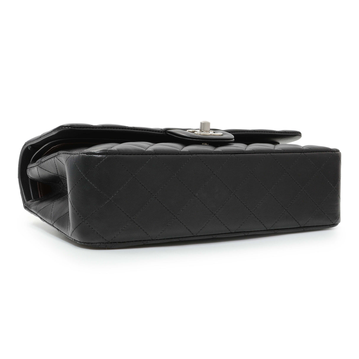 Chanel Black Quilted Lambskin Medium Double Flap Handbags Chanel