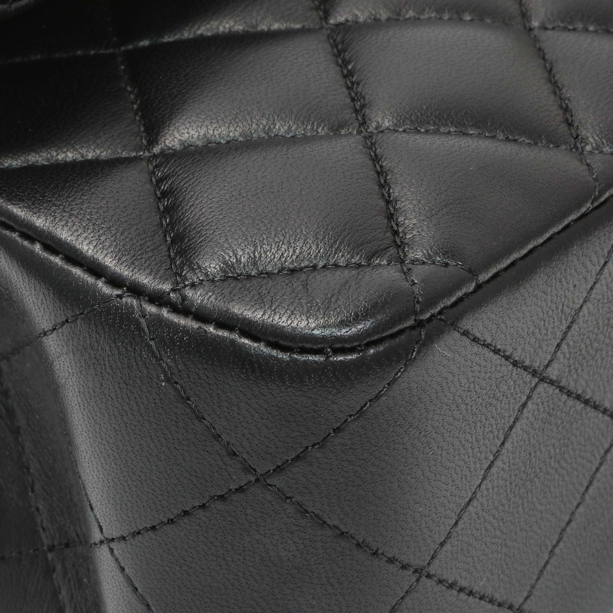 Chanel Black Quilted Lambskin Medium Double Flap Handbags Chanel